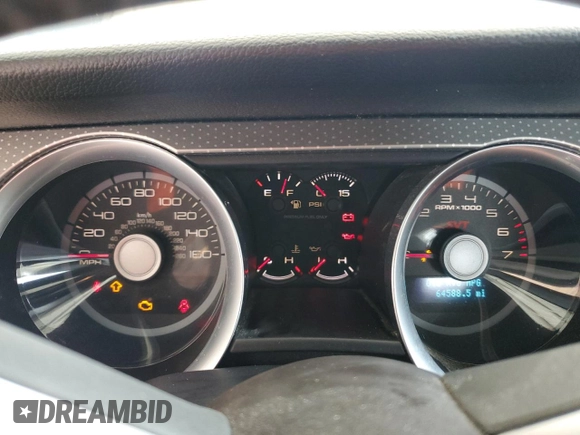 2010 Ford Mustang GT500 with VIN 1ZVBP8JSXA5160889, listed as a Copart auction lot 69408854 with 64,588 mi miles and Salvage title. Bid and sale history available at DreamBid. Image 9.