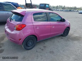 2015 Mitsubishi Mirage DE with VIN ML32A3HJXFH049563, listed as a IAAI auction lot 41563478 with 124,147 mi miles. Bid and sale history available at carsss.com. Image 4.