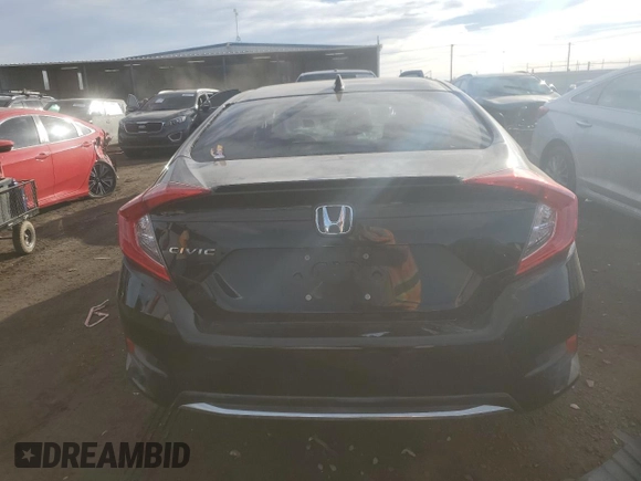 2020 Honda Civic Sedan EX with VIN 19XFC1F39LE011390, listed as a Copart auction lot 43744235 with 34,460 mi miles and Salvage Title. Bid and sale history available at carsss.com. Image 6.
