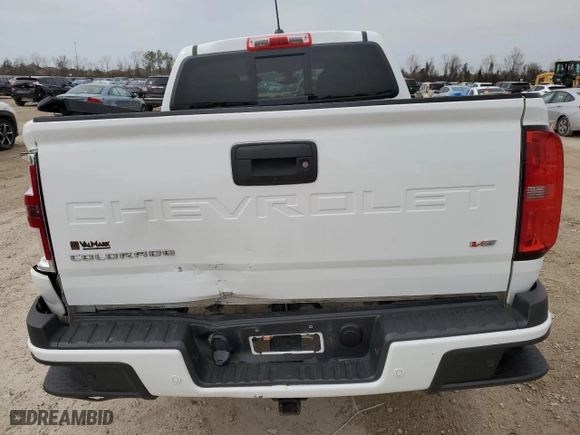 2021 Chevrolet Colorado 2WD Z71 with VIN 1GCGSDEN1M1200745, listed as a Copart auction lot 45241485 with 44,863 mi miles and Salvage Title. Bid and sale history available at carsss.com. Image 6.