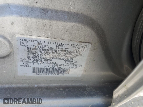 2015 Nissan Note SV with VIN 3N1CE2CP0FL436056, listed as a Copart auction lot 52378195 with 156,383 mi miles and Salvage Title. Bid and sale history available at DreamBid. Image 12.