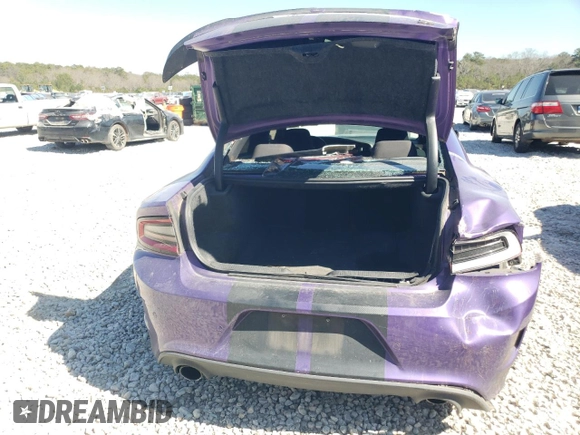2019 Dodge Charger Scat Pack with VIN 2C3CDXGJ0KH748551, listed as a Copart auction lot 46957405 with 72,279 mi miles and Salvage Title. Bid and sale history available at DreamBid. Image 6.