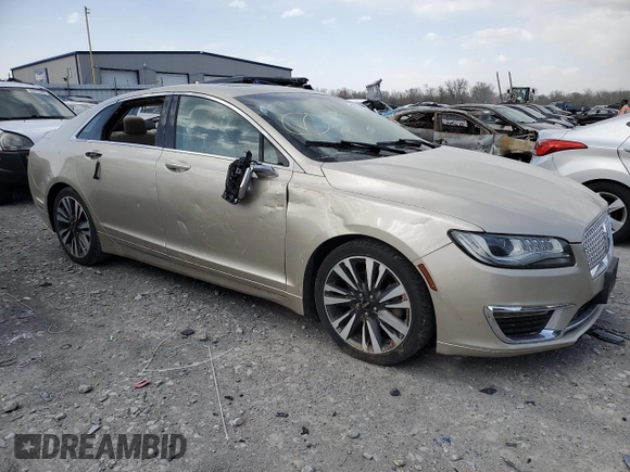 2017 Lincoln MKZ Reserve with VIN 3LN6L5E91HR643308, listed as a Copart auction lot 49628445 with 45,204 mi miles and Salvage title. Bid and sale history available at DreamBid. Image 4.