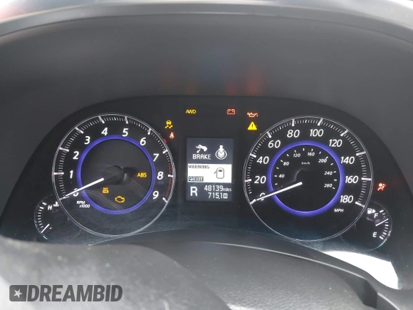 2017 Infiniti QX70 with VIN JN8CS1MW1HM416272, listed as a IAAI auction lot 41542987 with 48,139 mi miles and . Bid and sale history available at DreamBid. Image 7.