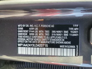 2020 Porsche Cayenne с VIN WP1AA2AY3LDA03715, выставлен на аукционе Copart как лот 46690475 с пробегом Не указан миль и Списание • Salvage title. История ставок и продаж доступна на DreamBid. Изображение 13.