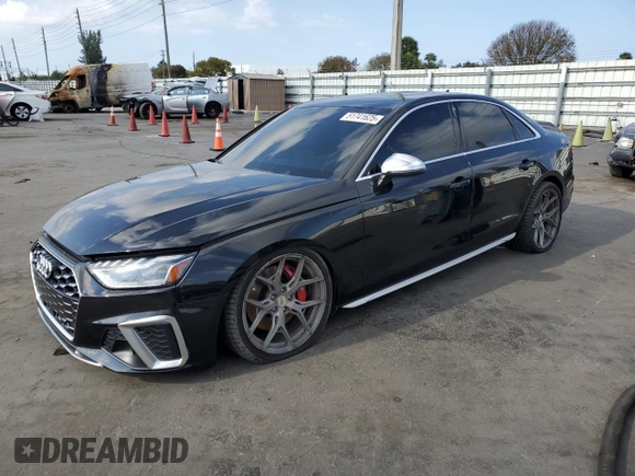 2023 Audi S4 Premium Plus z VIN WAUB4AF41PA015735, wystawiony jako Copart lot #51741625 z przebiegiem 14 510 mil mil oraz Nie do naprawy • Non repairable. Historia ofert i sprzedaży dostępna na DreamBid. Obrazek 1.