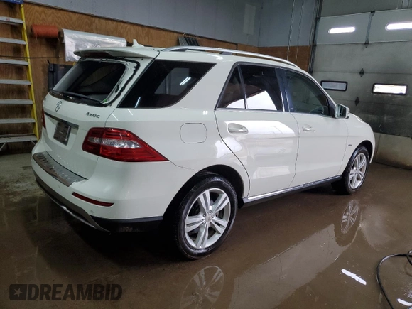 2012 Mercedes-Benz M ML 350 with VIN 4JGDA5HB9CA013647, listed as a Copart auction lot 54341265 with 167,514 mi miles and Clean Title. Bid and sale history available at carsss.com. Image 3.