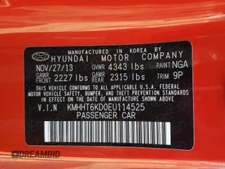 2014 Hyundai Genesis Coupe 2.0T с VIN KMHHT6KD0EU114525, выставлен на аукционе Copart как лот 50731295 с пробегом 115 569 миль миль и Списание • Salvage title. История ставок и продаж доступна на DreamBid. Изображение 14.