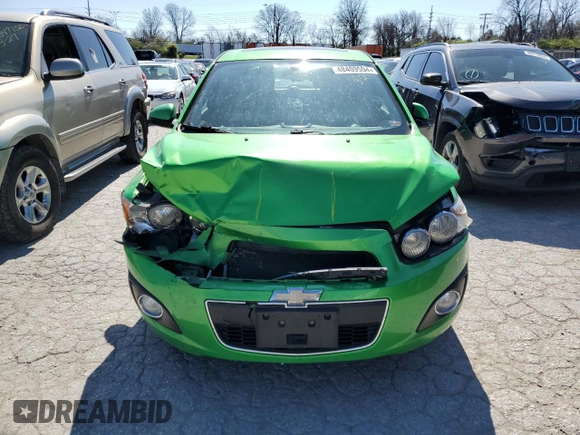 2014 Chevrolet Sonic LT with VIN 1G1JC6SB7E4233377, listed as a Copart auction lot 48409594 with 96,927 mi miles and Salvage Title. Bid and sale history available at carsss.com. Image 5.