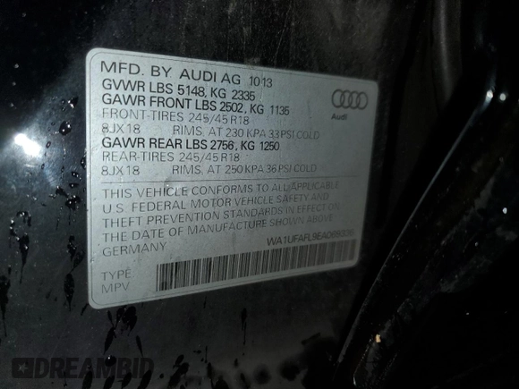 2014 Audi allroad Premium Plus with VIN WA1UFAFL9EA069336, listed as a Copart auction lot 81119984 with 64,492 mi miles and Salvage Title. Bid and sale history available at carsss.com. Image 13.