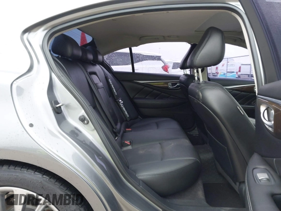 2019 Infiniti Q50 3.0t LUXE with VIN JN1EV7AP6KM511156, listed as a IAAI auction lot 41576308 with 63,620 mi miles. Bid and sale history available at carsss.com. Image 8.