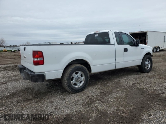 2008 Ford F-150 XL with VIN 1FTRF12WX8KB87907, listed as a Copart auction lot 46143165 with 210,446 mi miles and Salvage Title. Bid and sale history available at carsss.com. Image 3.