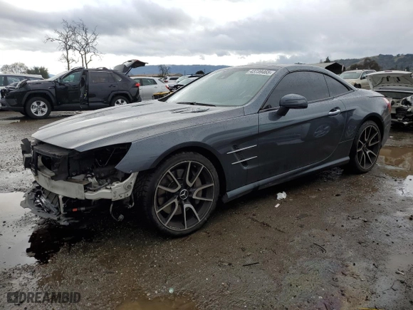 2013 Mercedes-Benz SL-Class SL 550 with VIN WDDJK7DAXDF004706, listed as a Copart auction lot 43739465 with 76,174 mi miles and Salvage Title. Bid and sale history available at carsss.com. Image 1.