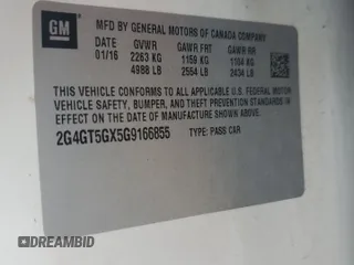 2016 Buick Regal Premium II with VIN 2G4GT5GX5G9166855, listed as a Copart auction lot 81304994 with 72,685 mi miles and Clean Title. Bid and sale history available at carsss.com. Image 13.