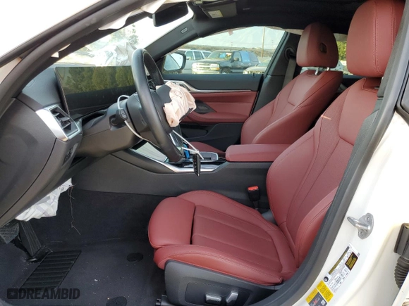 2023 BMW i4 eDrive40 with VIN WBY73AW09PFN97156, listed as a Copart auction lot 82607573 with 8,652 mi miles. Bid and sale history available at carsss.com. Image 7.