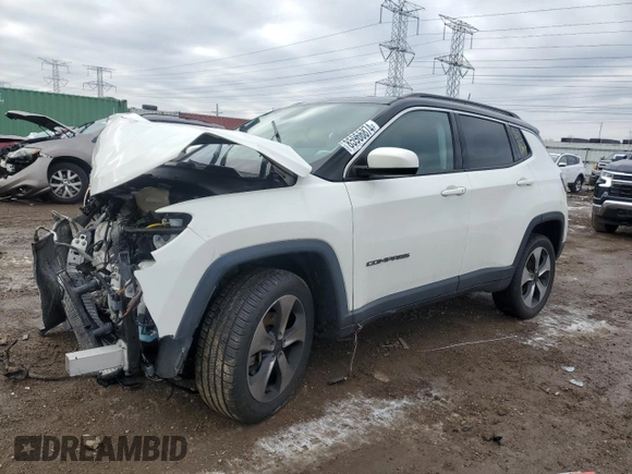 2019 Jeep Compass Latitude with VIN 3C4NJDBB2KT600968, listed as a Copart auction lot 85966874 with Not provided miles and Salvage title. Bid and sale history available at DreamBid. Image 1.