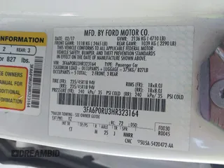 2017 Ford Fusion Hybrid Titanium с VIN 3FA6P0RU3HR323164, выставлен на аукционе IAAI как лот 42303571 с пробегом 119 732 миль миль и . История ставок и продаж доступна на DreamBid. Изображение 9.