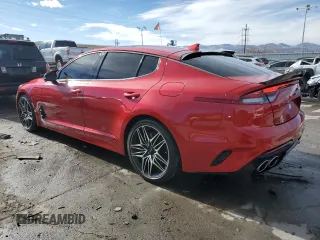 2023 Kia Stinger GT2 with VIN KNAE55LC4P6133603, listed as a Copart auction lot 43365515 with 16,598 mi miles and Salvage Title. Bid and sale history available at carsss.com. Image 2.