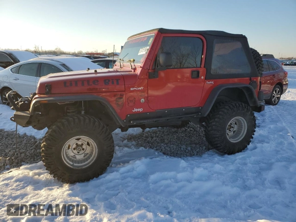 2003 Jeep Wrangler Sport with VIN 1J4FA49S73P301468, listed as a Copart auction lot 87415164 with 127,985 mi miles and Salvage Title. Bid and sale history available at carsss.com. Image 1.