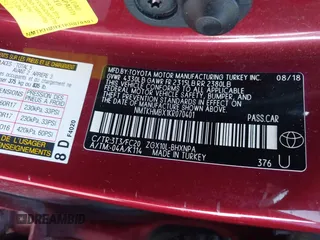 2019 Toyota C-HR XLE with VIN NMTKHMBX1KR070401, listed as a IAAI auction lot 42000335 with 45,643 mi miles. Bid and sale history available at carsss.com. Image 9.