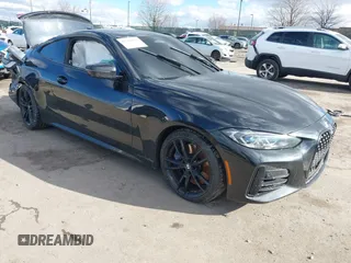 2021 BMW 4 Series M440i xDrive with VIN WBA13AR01MCG19764, listed as a IAAI auction lot 41486485 with Not Provided miles and . Bid and sale history available at DreamBid. Image 1.