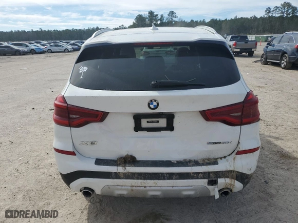 2021 BMW X3 sDrive30i with VIN 5UXTY3C03M9F63436, listed as a Copart auction lot 45341545 with 0 mi miles and Salvage Title. Bid and sale history available at carsss.com. Image 6.