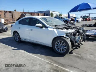 2021 Mazda 3 S with VIN 3MZBPAAL2MM202311, listed as a Copart auction lot 46823685 with 41,338 mi miles and Salvage Title. Bid and sale history available at DreamBid. Image 4.