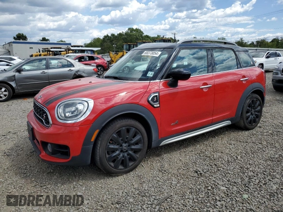 2020 MINI Countryman Cooper S with VIN WMZYX1C04L3L94122, listed as a Copart auction lot 68373054 with 52,160 mi miles and Salvage Title. Bid and sale history available at carsss.com. Image 1.