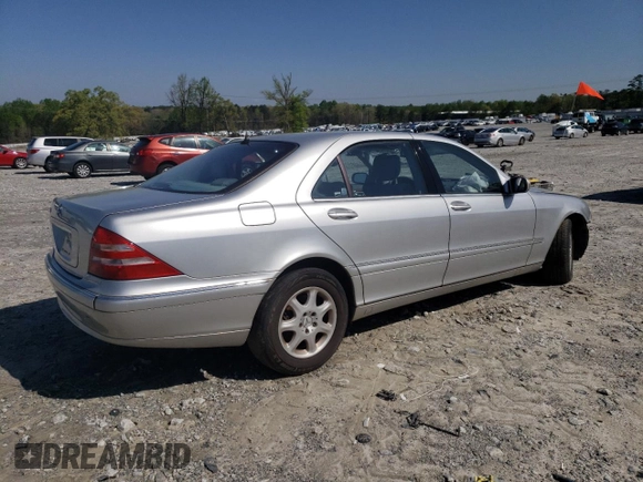 2002 Mercedes-Benz S-Class 5.0L with VIN WDBNG75J72A236202, listed as a Copart auction lot 52209845 with 0 mi miles and Salvage Title. Bid and sale history available at carsss.com. Image 3.