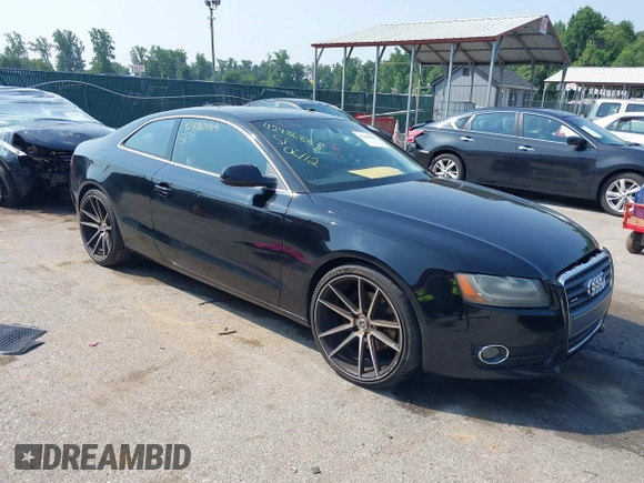 2011 Audi A5 Premium Plus with VIN WAULFAFR5BA009729, listed as a IAAI auction lot 42486883 with 142,876 mi miles and . Bid and sale history available at DreamBid. Image 1.
