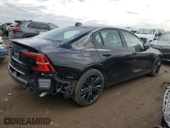 2024 Volvo S60 Plus Black Edition with VIN 7JRL12FH6RG281195, listed as a Copart auction lot 50202175 with 11,498 mi miles and Salvage title. Bid and sale history available at DreamBid. Image 3.