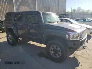 2009 Hummer H3 SUV with VIN 5GTEN13E198105741, listed as a Copart auction lot 51068174 with 172,685 mi miles and Salvage Title. Bid and sale history available at DreamBid. Image 4.