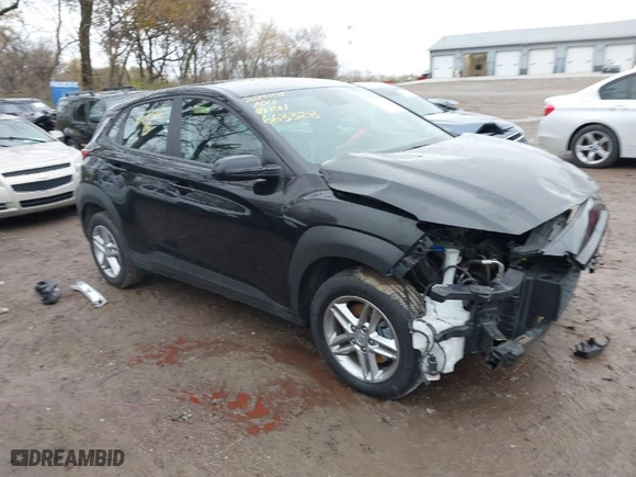 2021 Hyundai Kona SE with VIN KM8K1CAA3MU663328, listed as a IAAI auction lot 40859258 with 80,566 mi miles. Bid and sale history available at carsss.com. Image 1.