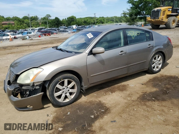 2004 Nissan Maxima SL with VIN 1N4BA41E24C907575, listed as a Copart auction lot 59956394 with 204,734 mi miles and Salvage Title. Bid and sale history available at DreamBid. Image 1.