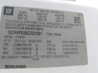 2012 Chevrolet Silverado 1500 Work Truck with VIN 1GCNKPE08CZ221881, listed as a IAAI auction lot 41838375 with 69,676 mi miles and . Bid and sale history available at DreamBid. Image 9.