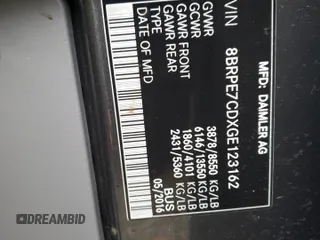 2016 Mercedes-Benz Sprinter with VIN 8BRPE7CDXGE123162, listed as a Copart auction lot 76968244 with Not Provided miles and Salvage Title. Bid and sale history available at DreamBid. Image 14.