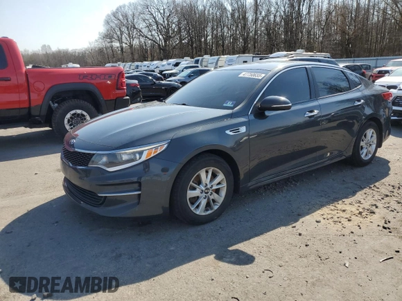 2016 Kia Optima LX with VIN 5XXGT4L39GG020694, listed as a Copart auction lot 47750655 with 120,698 mi miles and Salvage Title. Bid and sale history available at carsss.com. Image 1.