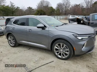2021 Buick Envision Avenir with VIN LRBFZSR47MD196789, listed as a Copart auction lot 48787165 with 20,551 mi miles and Salvage Title. Bid and sale history available at carsss.com. Image 4.