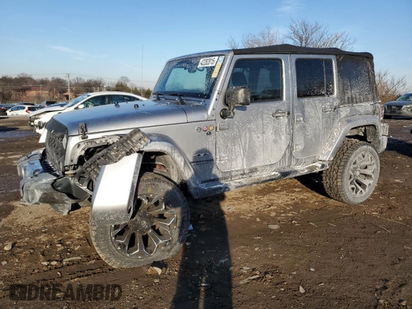 2018 Jeep Wrangler JK Unlimited Sahara with VIN 1C4HJWEGXJL922218, listed as a Copart auction lot 42282815 with 124,637 mi miles and Salvage Title. Bid and sale history available at carsss.com. Image 1.