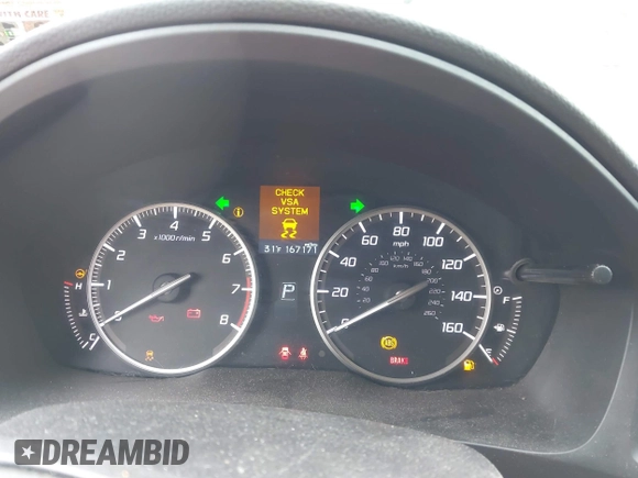 2013 Acura ILX with VIN 19VDE1F33DE003359, listed as a IAAI auction lot 41628219 with 167,171 mi miles. Bid and sale history available at carsss.com. Image 6.