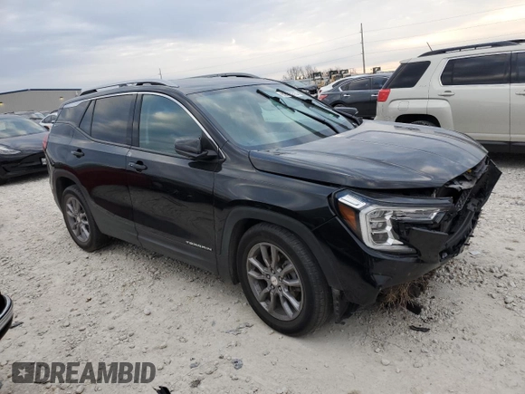 2022 GMC Terrain SLT with VIN 3GKALPEV9NL179789, listed as a Copart auction lot 89206215 with Not provided miles and Salvage title. Bid and sale history available at DreamBid. Image 4.