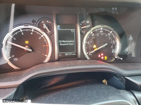 2020 Toyota 4Runner SR5 with VIN JTEBU5JR0L5815681, listed as a Copart auction lot 43769535 with 38,151 mi miles and Salvage Title. Bid and sale history available at carsss.com. Image 9.