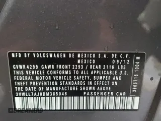 2013 Volkswagen Jetta TDI w/Premium с VIN 3VWLL7AJ0DM385046, выставлен на аукционе Copart как лот 55612265 с пробегом 115 955 миль миль и Списание • Salvage title. История ставок и продаж доступна на DreamBid. Изображение 12.
