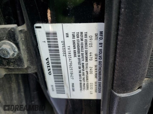 2006 Volvo S60 2.4L Turbo with VIN YV1RS547962518427, listed as a Copart auction lot 42619185 with 0 mi miles and Salvage Title. Bid and sale history available at carsss.com. Image 14.