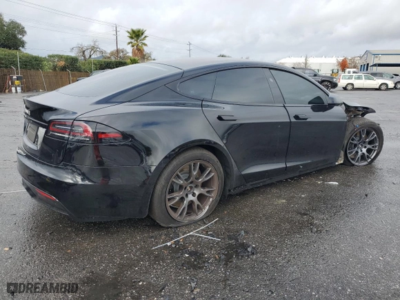 2024 Tesla Model S with VIN 5YJSA1E54RF536092, listed as a Copart auction lot 85934334 with 11,451 mi miles and Salvage Title. Bid and sale history available at carsss.com. Image 3.