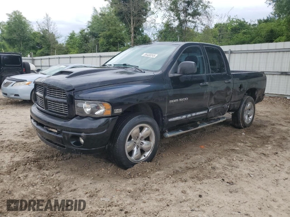 2005 Dodge 1500 SLT with VIN 1D7HU18D15J594982, listed as a Copart auction lot 55433245 with 279,399 mi miles and Salvage Title. Bid and sale history available at DreamBid. Image 1.
