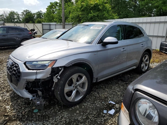 2022 Audi Q5 S line Premium Plus with VIN WA1EAAFY6N2134605, listed as a Copart auction lot 59351045 with 30,479 mi miles and Salvage title. Bid and sale history available at DreamBid. Image 1.