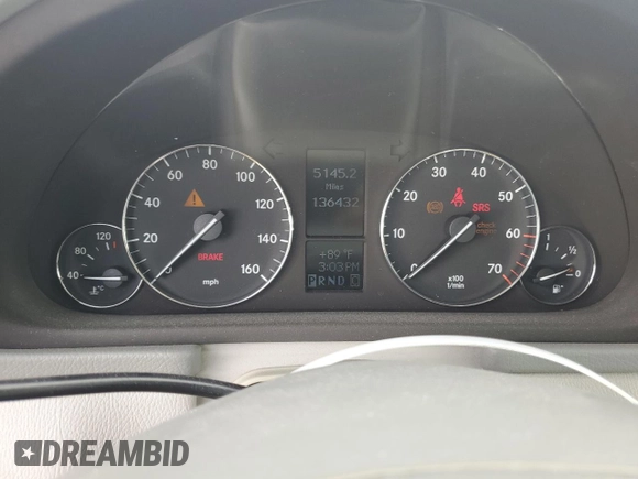 2005 Mercedes-Benz C 320 with VIN WDBRF64J75F581799, listed as a Copart auction lot 75458214 with 136,432 mi miles and Clean Title. Bid and sale history available at DreamBid. Image 9.