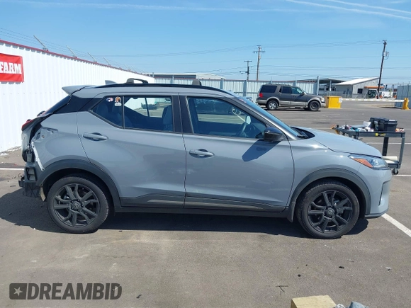 2021 Nissan Kicks SR with VIN 3N1CP5DV5ML531704, listed as a IAAI auction lot 42023077 with 55,452 mi miles and . Bid and sale history available at DreamBid. Image 14.