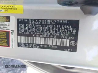 2011 Toyota Camry LE with VIN 4T1BF3EK2BU627406, listed as a IAAI auction lot 41876365 with 62,678 mi miles. Bid and sale history available at carsss.com. Image 9.
